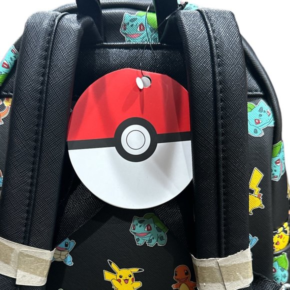 Pokemon Starters Loungefly Mini Backpack With Front Zippered Pouch NEW WITH TAGS